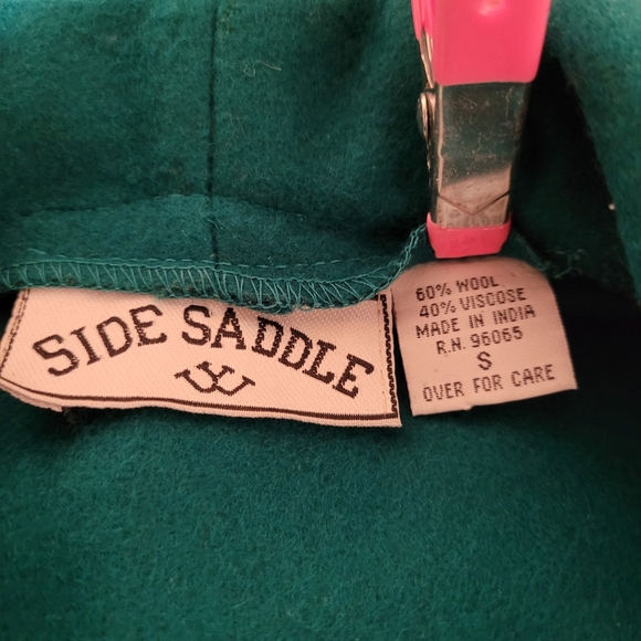 Vintage 80's Side Saddle western cowgirl ranch wool vest SMALL - Picture 7 of 8